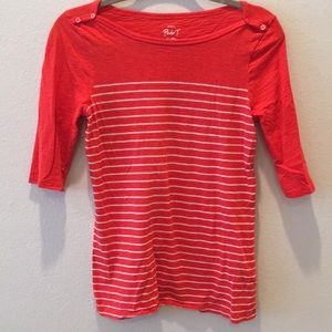 J Crew Painter Tee 3/4 sleeve striped shirt size M
